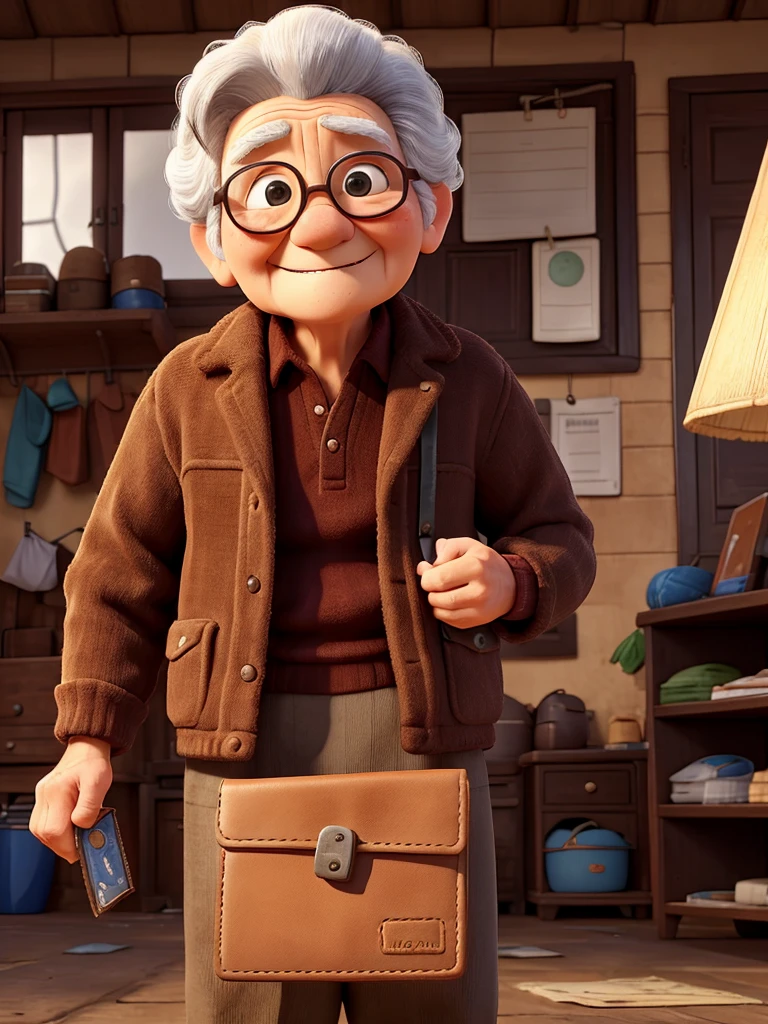 .Despite his own need, he took the wallet to its owner, an old woman.