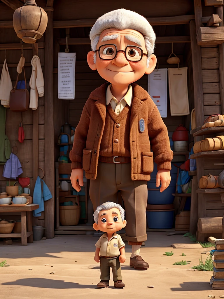 .Despite his own need, a small boy took the wallet to its owner, an old woman.in the village 