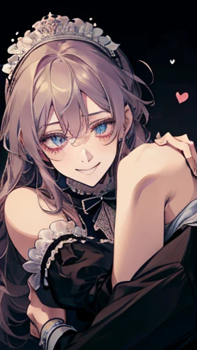 Smiling maid and a lewd prince, detailed face, detailed eyes, lewd maid, hugging, secret, mysterious,