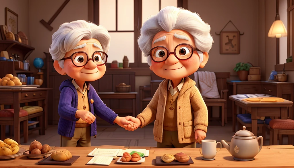 Grateful, old woman rewarded a small boy with a small sum and blessed him.