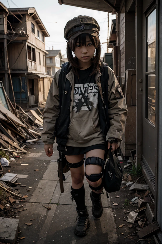 Post apocalypse anime girl