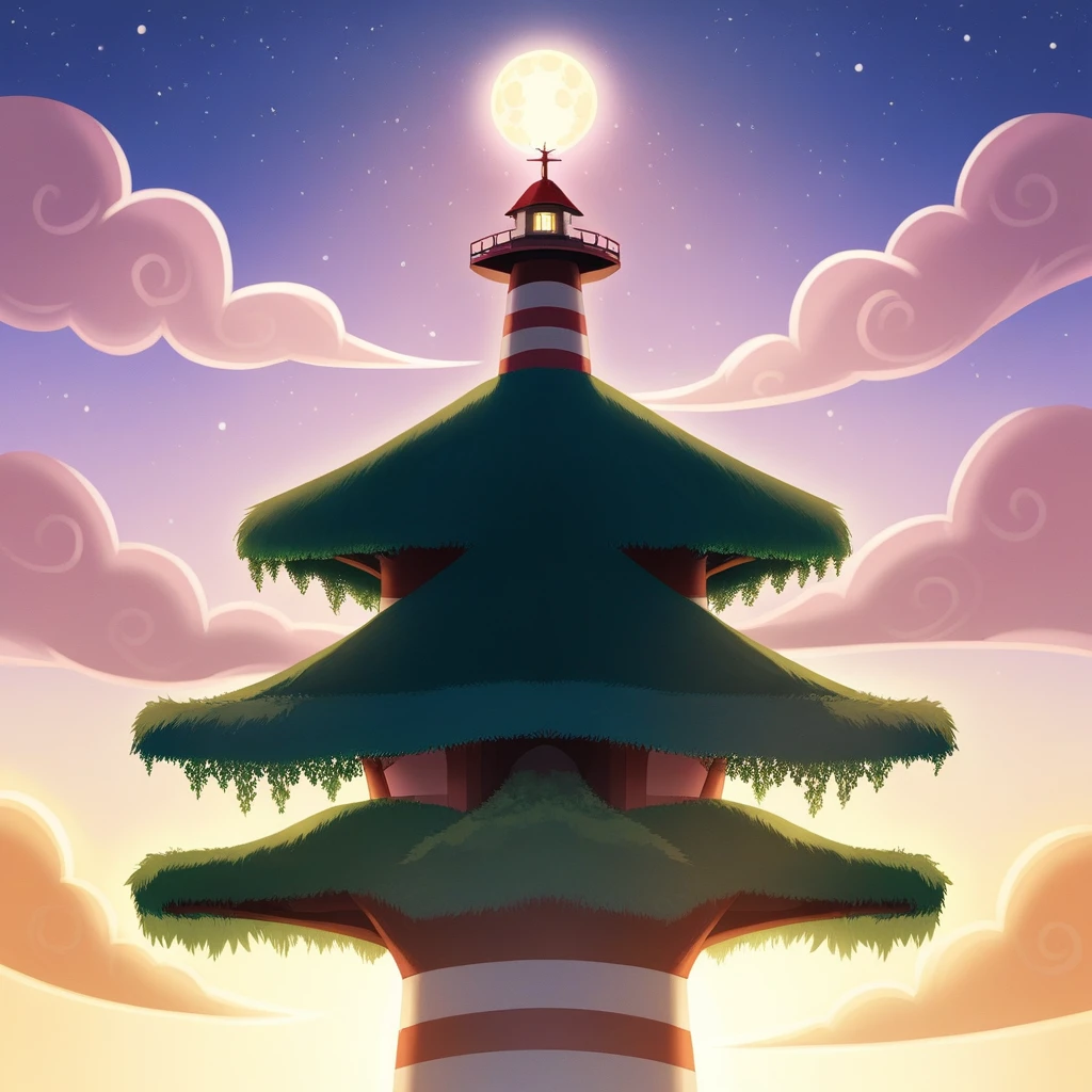 (masterpiece), (best quality), (ultra-detailed), 

The lighthouse, adorned with multiple windows, emits a warm glow, highlighting its intricate architecture and rich history. The rocky island is covered in lush green trees, reflecting on the calm, moonlit sea waters that mirror the silvery moonlight. The full moon graces the sky, casting an ethereal glow on the clouds and sea, while wispy clouds partially obscure its brilliance, adding to the scene's mystique. Twinkling stars dot the sky, creating a celestial tapestry that harmonizes with the moon's radiance. This enchanting artwork captures a serene and peaceful night, where the illuminated lighthouse stands resolute amidst the celestial beauty, creating a cinematic experience.

(double exposure photo:1.4), (primary color tones:1.2), (underexposed:1.2), (matte finish:1.2), light leaks, high detail, soft focus, natural light, dynamic lighting, expressive, artistic, ethereal, contemplative, serene, 85mm lens, f/1.8, vibrant, layered textures, dreamy, nostalgic, illustration, perfect composition, intricate details