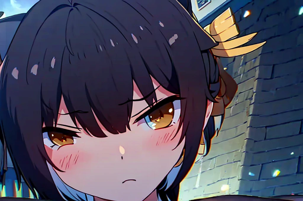 Depressed looking up