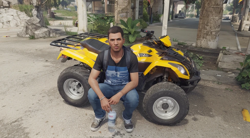 My photo in GTA mode_in, ultra high graphics, Ultra clear 3D background.