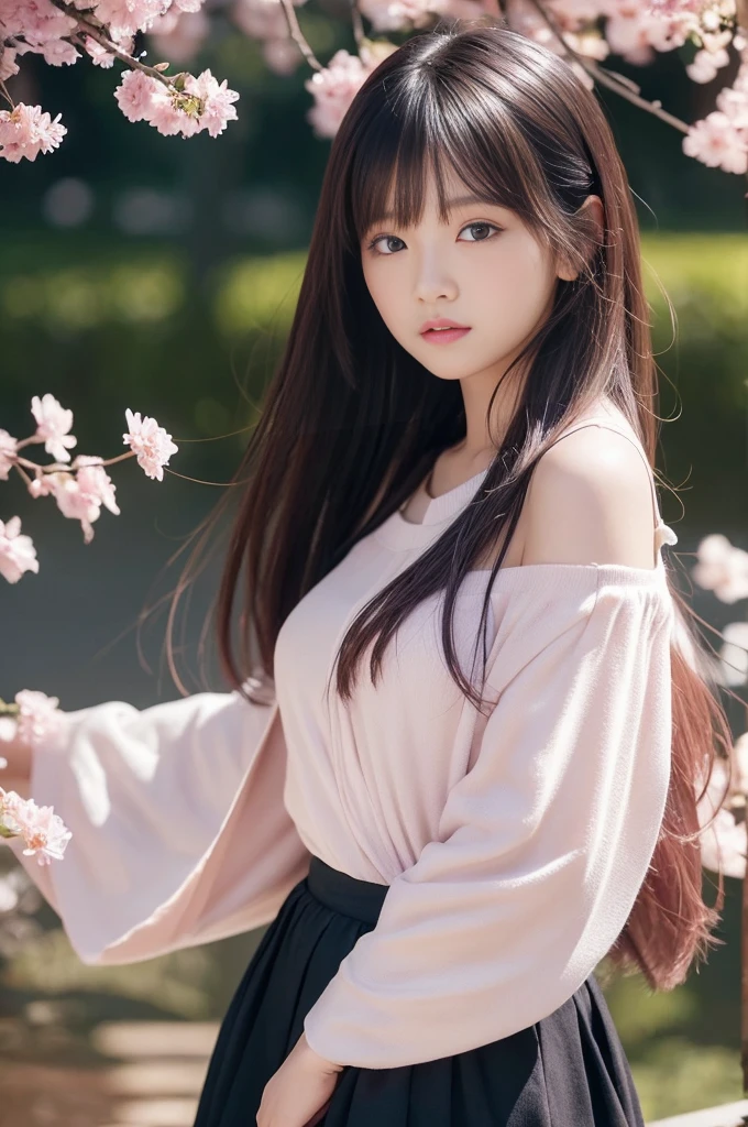 This image contains、It depicts a beautiful Japanese girl surrounded by a fantastic background..。The background is filled with pale pink and purple light..、An atmosphere is created, that makes you feel like you&#39;re in a dream..。Beautiful girl wears a thin white outfit..、The suit reflects light and shines..。THATнкость костюма красиво подчеркивает линии тела..、This further enhances the fantastic atmosphere..。

Beautiful girl has pink hair、Spreads softly、It shines with light。Her pose is elegant、She leans forward slightly and looks at me..、She has a soft and seductive look。

Like photographic technique、The contrast of light and shadow is very realistic..、The texture of clothing and hair in particular is depicted in great detail...。background lighting effects、THAT, as the petals fall down, also shown in great detail..、general, fantastic and beautiful scene completed.。Vertical composition highlights a beautiful girl.&#39;Figure.、Fantastic light in the background creates a super realistic picture., photorealistic texture.。