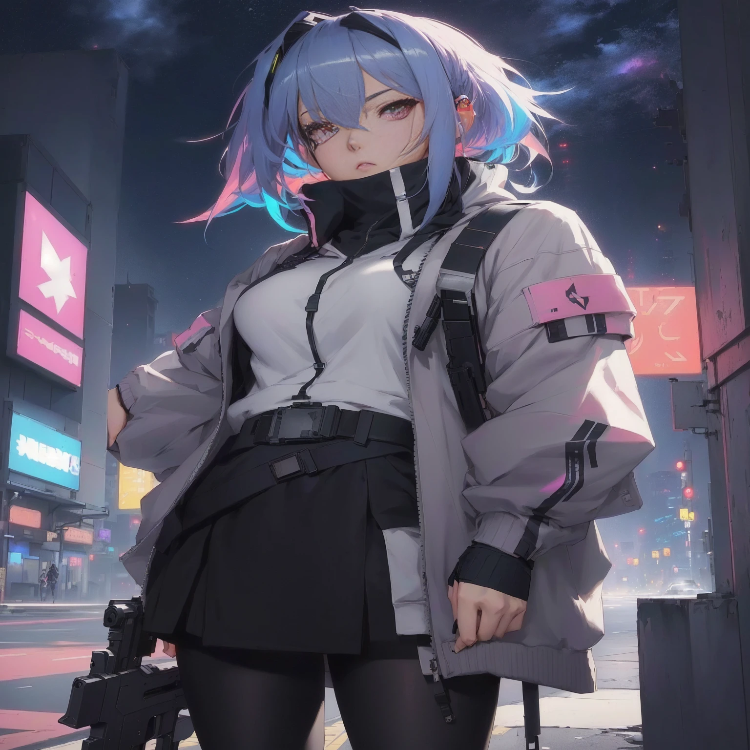 Anime girl holding a gun standing in the middle of a city street, Best Anime 4K Konachan Wallpapers, Anime style 4 k, Bad guy anime 8k, Cyberpunk anime girl in hoodie, Anime style. 8K, guweiz style artwork, Cyberpunk anime girl, 4k anime wallpaper, Digital Cyberpunk Anime Art, Anime Wallpaper 4K