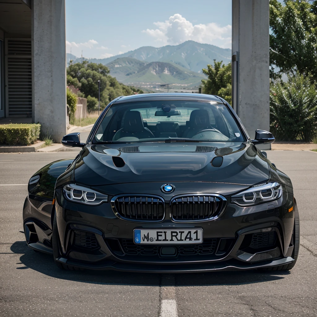 BMW car on rod.
