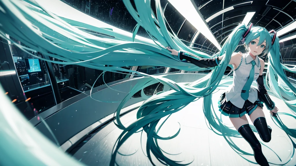 Hatsune Miku wanders through the fantastical corridors of time