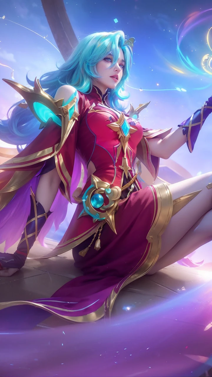 {{masterpiece}}, highest quality, Highly detailed CG Unity 8K wallpaper, cinematic lighting, Lens flare, beautiful detailed eyes, black, side line, multi-colored hair, colorful light, particle, heterochromia, (colorful:1.5), (colorful hair:1.5),
