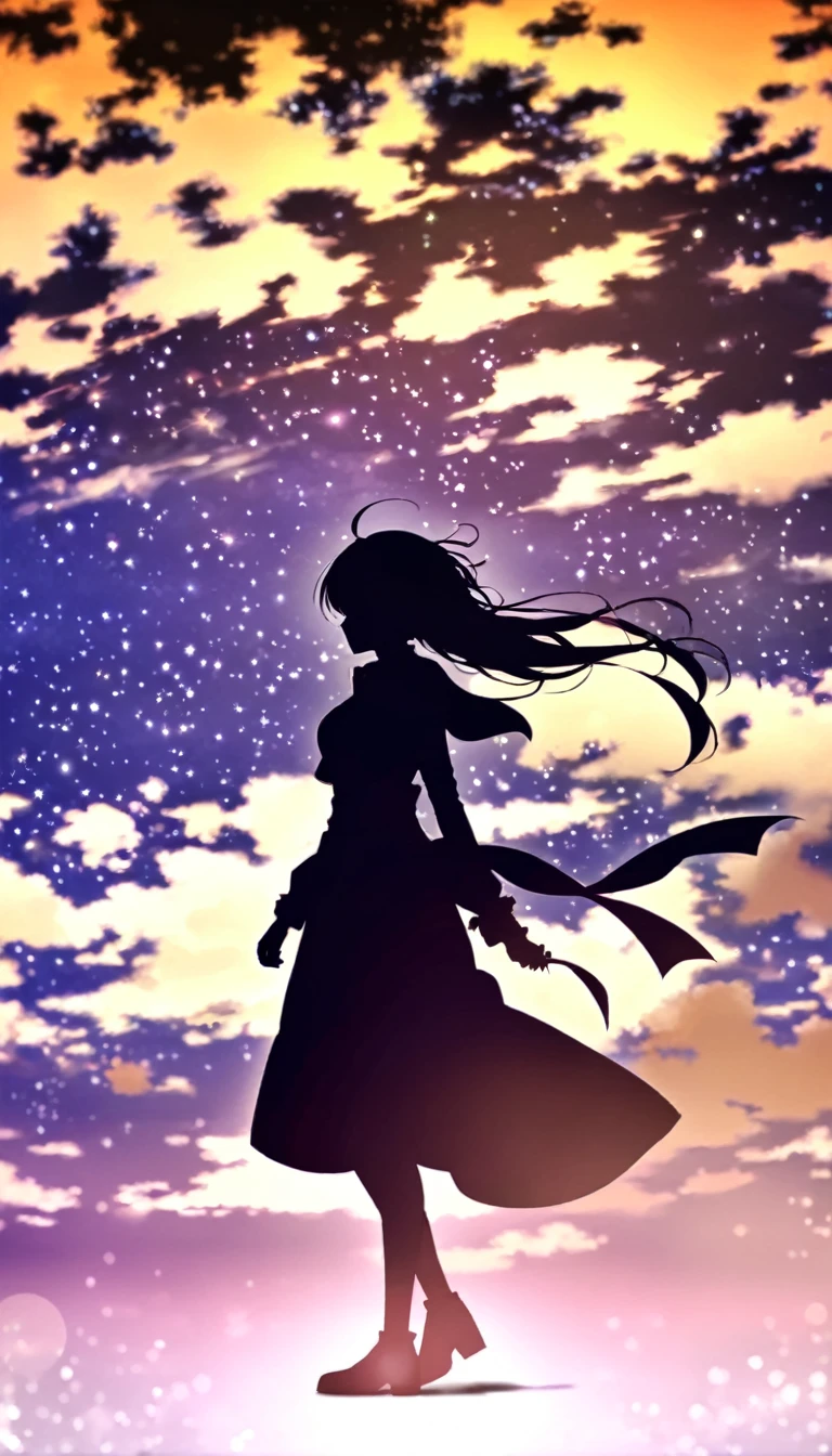 Black silhouette、Fantastic Background