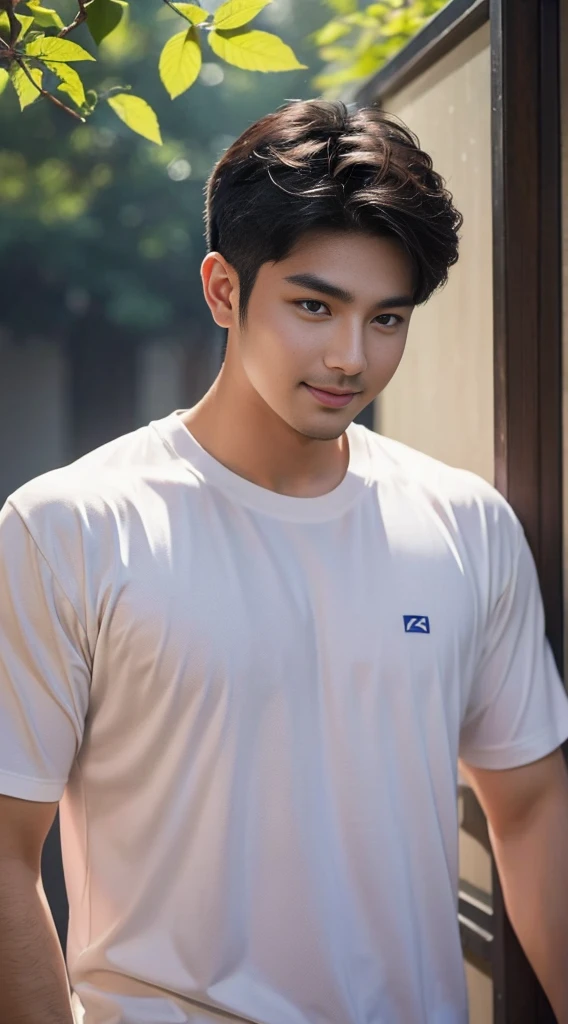 1ชายชาวเอเชียI have hair on my chest.. Aarav, who had black hair and body hair, stood and smiled., (Wear a navy T-shirt.), ปากrealistic สวยงาม, hairy person, Inspiration from Yan Juncheng, photorealistic!!!!!!! art style, smooth. digital photography, realistic. Cheng Yi, I have hair on my chest..,Inspiration from Russell, Dong Jun Lu has chest hair.., #2 Digital Photos Forever, art styleสมจริง, # 1 Digital Photo Forever, Inspiration from Zhang Han, Special eye details,Special eyebrow details. ภาพถ่ายrealistic
