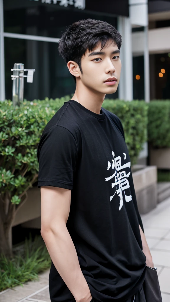 Asian alpha male wearing a black shirt looking at the camera, Shin Jinying, Kim Do-young, Paint Ulzzang, Shen Quanrui, korean men, Shin Jin Young&#39;s Aesthetics, faceเกาหลีที่น่ารัก, handsome young man&#39;face, Jaeyong Nam, beautiful eyes、Kim Taejoon, Hyungtae, Inspiration from Jong Suk Lee, Avatar, Korean artist, Jung Jae Hyo 