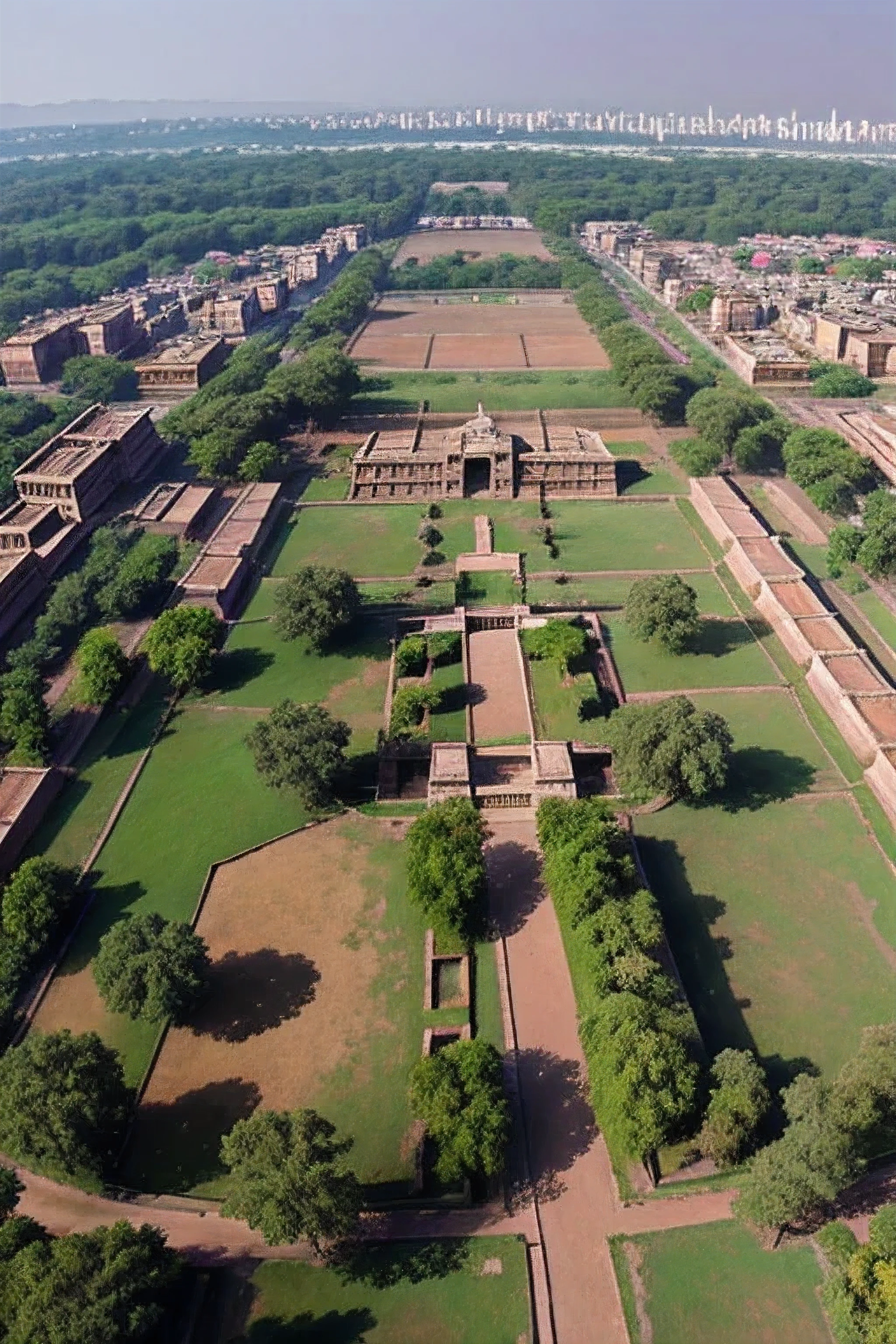 Broadand bird view,  clear  view of  ancient Takshila  university 230 BC, India 