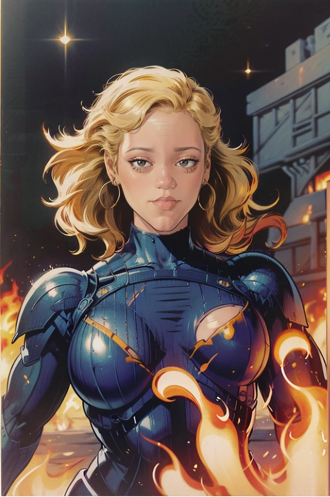 (((masterpiece))),16k,best quality, illustration, earth, water,fire,wind,space,1girl,blonde hair,beautiful mecha,shiny armor,eagle helmet,beautiful face,scarf,paper_cut,nsfw