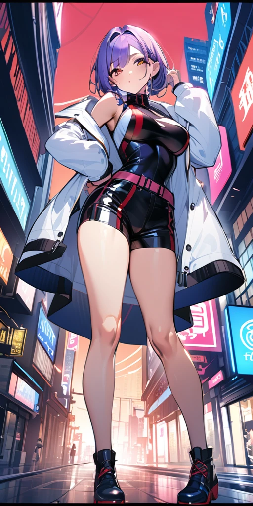 ((Highest quality、masterpiece、Anime Style、Highest quality、High resolution、8k、detailed、ultra-detailed:1.3))、Long legs、Sharp focus:1.2, Beautiful woman with perfect figure:1.4、(smile:1.2), double eyelid、30-year-old woman、Sexy pose、((((Shut your mouth.、One Woman、ワンピース:1.5)))),The background is tokyo