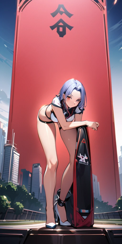 ((Highest quality、masterpiece、Anime Style、Highest quality、High resolution、8k、detailed、ultra-detailed:1.3))、Long legs、Sharp focus:1.2, Beautiful woman with perfect figure:1.4、(smile:1.2), double eyelid、30-year-old woman、Sexy pose、((((Shut your mouth.、One Woman、ワンピース:1.5)))),The background is tokyo