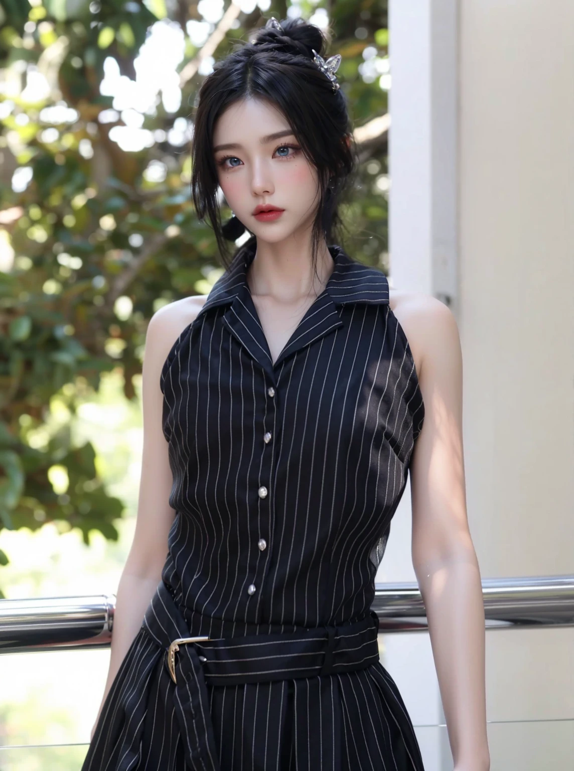 Game Art，Best image quality，Maximum resolution，8K，(A bust photo)，(portrait)，(Head close-up)，(Rule of Thirds)，Unreal Engine 5 rendering works，20 year old girl，((Queen))，The eyes are very detailed，(Large Breasts)，Elegant and noble，light，Ray Tracing，Game CG，((3D Unreal Engine))，OC rendering reflection mode，4K，Ultra-clear，Sensual，Translucent lace，Fair and plump figure，Pretty Face，Glossy Gel Coat，身着华贵礼服的Queen，Crystal Gem Crown，Necklace jewelry，blue eyes，The tattoo is very three-dimensional，Gorgeous and intricate tattoo designs，Ultra-clear portrait，Sexy thick lips(Red lipstick)，Gorgeous clothing，