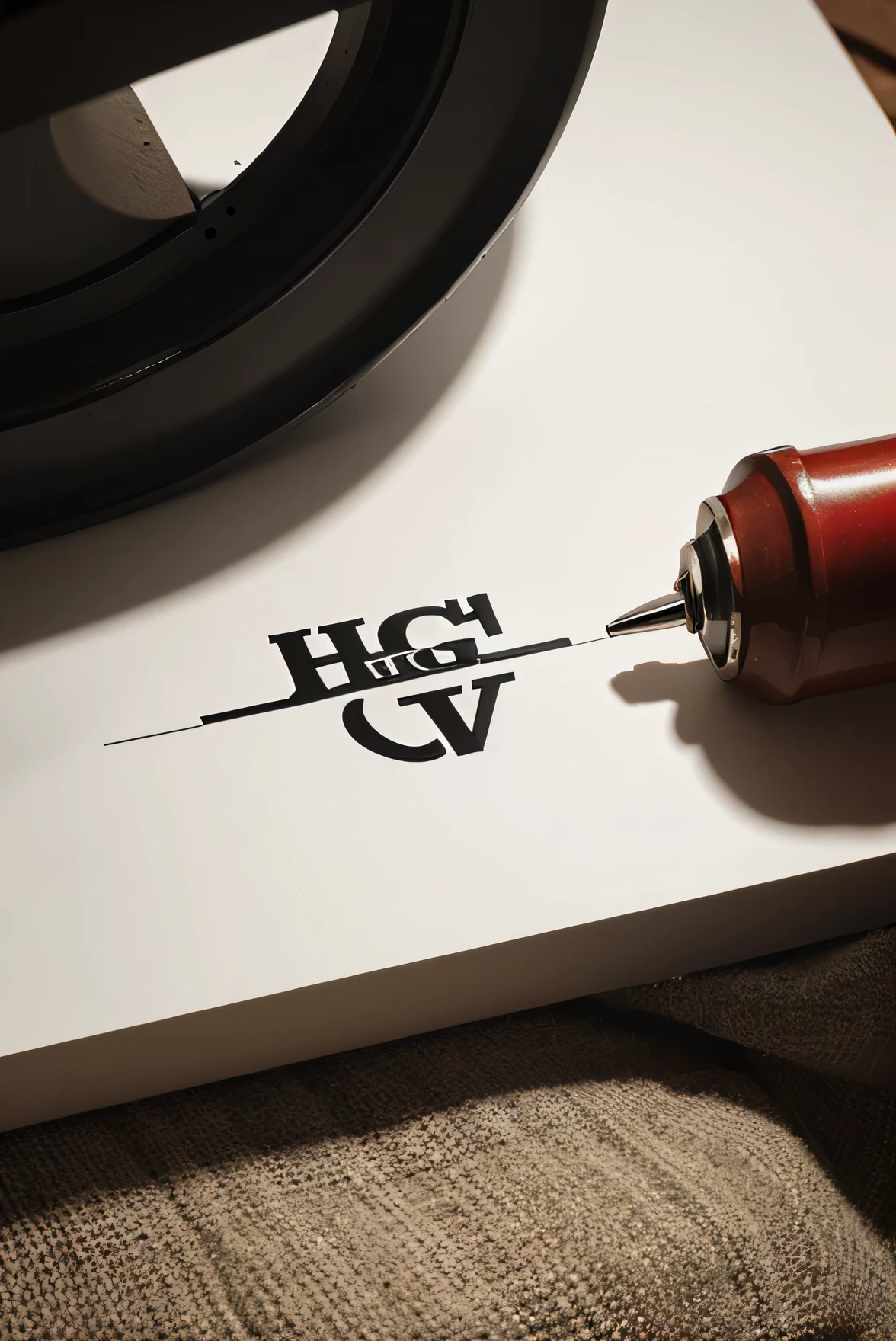 Make a logo with only two words H and G
