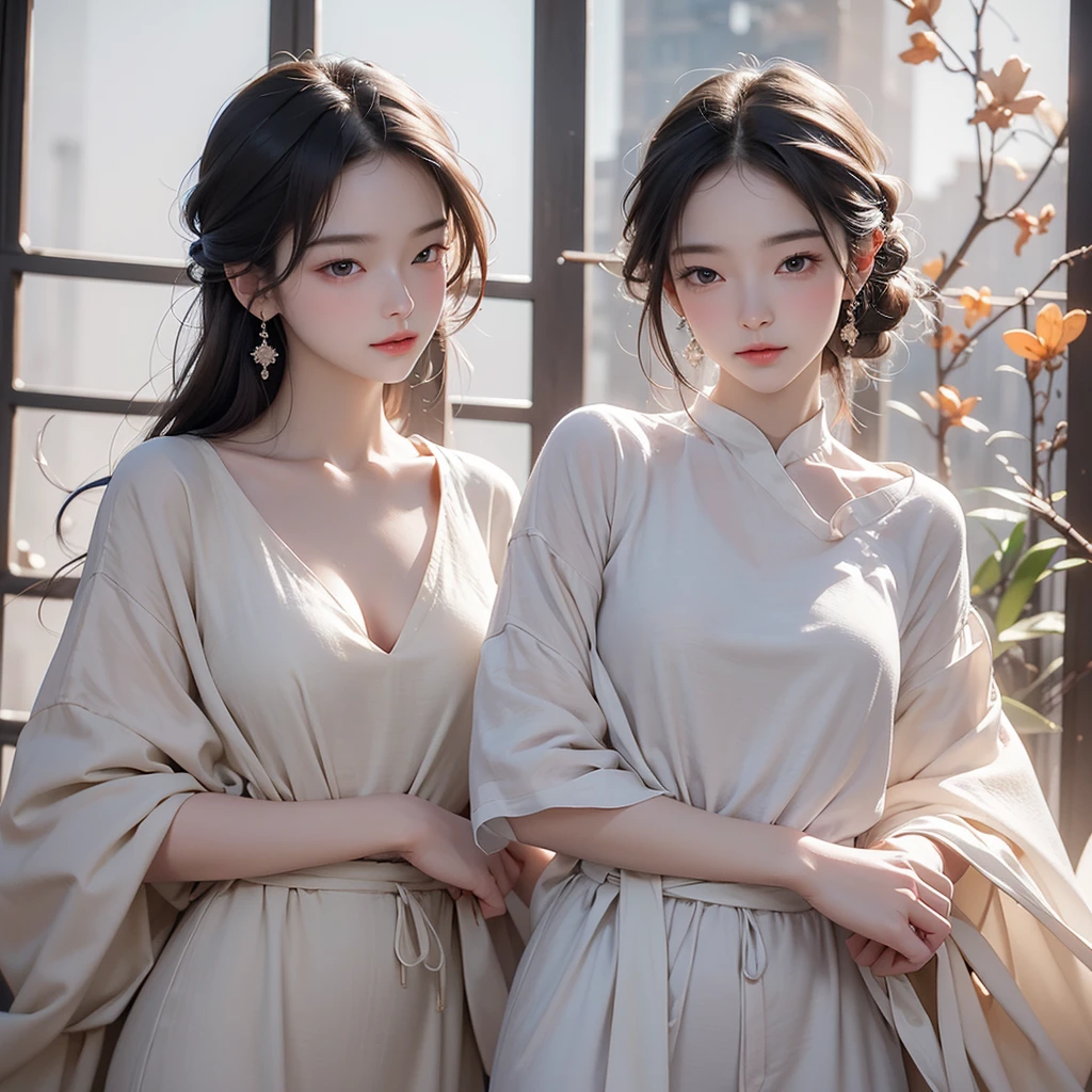 Confused, RAW Photos, Very delicate and beautiful, masterpiece, Highest quality, Ultra-high resolution, 16K, Surreal, Very detailed, Perfect Anatomy, Ultra-dense skin, Perfect figure, Very detailed CG 8k 壁紙, 20'S, very slim figure, (Tight waist:1.1), very small head, Very small face, Delicate features, Tearful mole, Mole on chest, Earrings, Thin legs, (Very big round breasts:1.2), (Full Body Shot:1.2), Short Medium Hair, Wavy Hair, (Sleeveless:1.2), (barefoot:1.2), (school uniform:1.3),