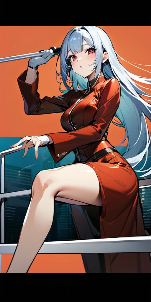((Highest quality、masterpiece、Anime Style、Highest quality、High resolution、8k、detailed、ultra-detailed:1.3))、Long legs、Sharp focus:1.2, Beautiful woman with perfect figure:1.4、(smile:1.2), double eyelid、30-year-old woman、Sexy pose、((((Shut your mouth.、One Woman、ワンピース:1.5)))),The background is tokyo