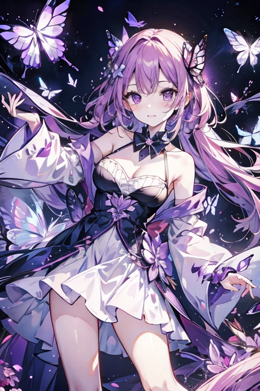 Amethyst butterfly flying