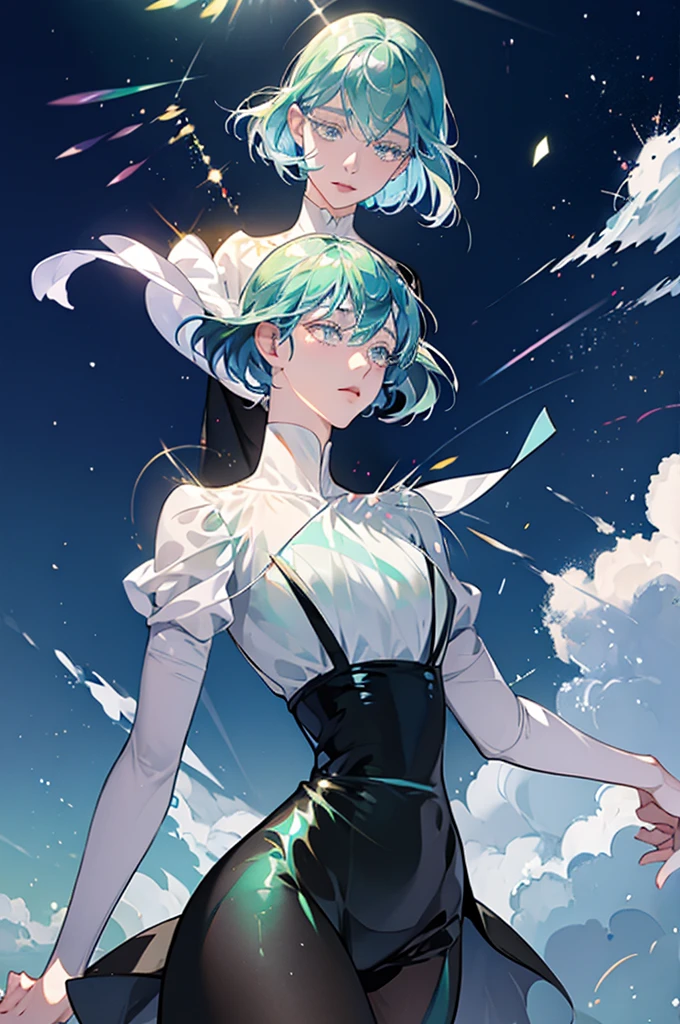 Land of the Lustrous ( anime ) ,The skin of the body is like a jewel ,The appearance of chipping , Transparency ,Glossy feel , Masterpiece ,Uplifting ,A moving picture , Reach out in front