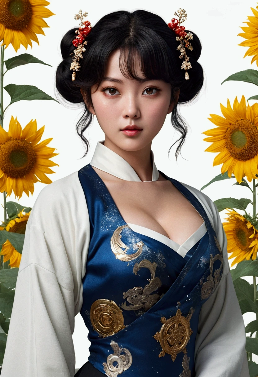 (masterpiece:1.1), (Highest quality:1.1), whole body, short hair, Excellent anatomy, Hair Bun,, (One girl:1.2), (Detailed face and eyes:1.25), alone, Orange Hair, Brown Hair, Brown eyes, (Huge breasts:1.3), ((White skin-tight bodysuit:1.2), Cleavage:1.2), blush, View your viewers, Mature Woman, Side Lock, Tachibana Kyouka,, Sitting, Elysium Char, oil, Black Hair, Floating Hair, Delicate eyes, Antique black and red damask patterned Hanfu, Fob, (1 1 1.8), (masterpiece), (Portrait Shot), Front shot, White Background, (movie poster)Fictional character composition, Wearing young blue flowers, Surrounded by sunflowers, main character, Open your eyes, His hair was blown by the wind, And the sun heals, Close-up monochrome painting, cute, dream-like, Oil painting style, Acrylic paint,, Japanese, An interesting concept, Funny picture - ar 3:4 - 20 - 5+ Ring World,sf,sfmovie,artillery,Long-range missiles,movie「Foundation」based on ,woman,Adult,main character,28 years old,Hopeful Face,Brown eyes,Short Hairstyles,paranomal hair,scientist uniform,White researcher's coat,wide grassland,traitor,chaos,Future World,Socialist World,snow,chaos,sf,sfmovie,artillery,Long-range missiles,movie「Foundation」based on ,woman,Adult,main character,28 years old,Hopeful Face,Brown eyes,Short Hairstyles,Future World,snow,chaos (Very detailed CG unity 24k wallpaper),(masterpiece), (Highest quality), (Very detailed), (Best illustrations),(Best Shadow), Cowboy Shot, ,BREAK, Spas swimwear, (highest quality), (Super detailed),(Messy Hair),(figure), (One boy,One girl), avatar, Macro Lens, (Fashionable clothes), Are standing,Fashion Model, View your viewers, ( interview), (Simple Background), Beautiful attention to detail, Exquisite beauty, floating, (High saturation), (Colorful splashes), Colorful Bubbles, (The Shining), Focus on the face,quality , Super detailed, Watch your hands )Zodiac sign - Goddess of Sagittarius , Similar to the goodness of Latin . Optimistic, fair, Funny and intelligent face . recklessness, Ruthless, impatient, Overconfident style . Dark blue eyes (Eye details) , Sparkl