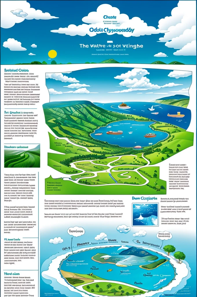 Create an informative and visually appealing poster about the water cycle