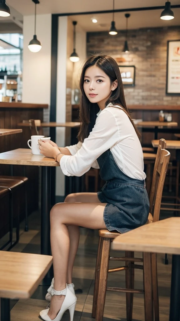 Girl Sitting in the Cafe