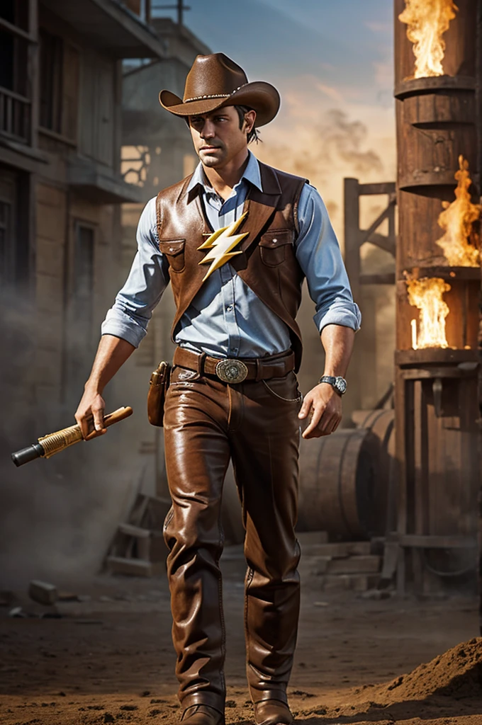 Draw Flash Sentry, Sandalwood and Micro Chips as cowboys 