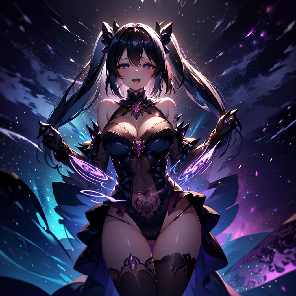 (masterpiece),(Highest quality),(Super detailed),(Best illustrations),(Best Shadow),(Absurd),(Detailed Background),(so beautiful)Hatsune Miku, 16K, 8k, 4K,(Best Shadow), (so beautiful), One person, alone, , , , (detailed beautiful eyes), Big Breasts, , heart-shaped pupils, Oculogyric crisis, curvy, , Perfect figure, , , Arched back, Beautiful nipples, pussy, orgasm, afterglow, erotic smile, , , Open your mouth languidly, , Sexy posture, , , cross-eyed, rolling eyes, , water eyes, tears, , tongue out, , , , saliva trail, , shiny skin, , Thigh fetish, , , torogao, ahegao, BREAK, , Dramatic lighting, , Psychedelic Background, night, pink neon, , Torrent of Light, mysterious, spoken heart,, , ,crotch tattoo