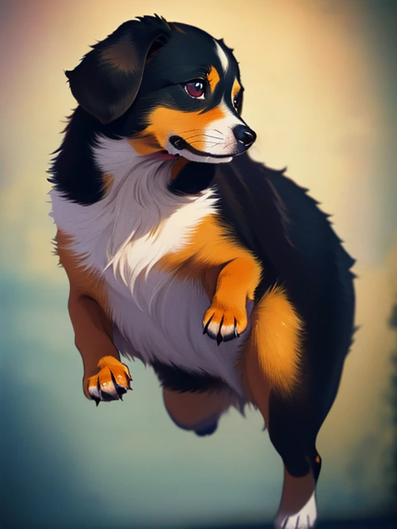 Flying Puppy, (masterpiece), highest quality, 1girl, uhd, retina, masterpiece, ccurate, anatomically correct, textured skin, super detail, high details, high quality, best quality, highres, 4K