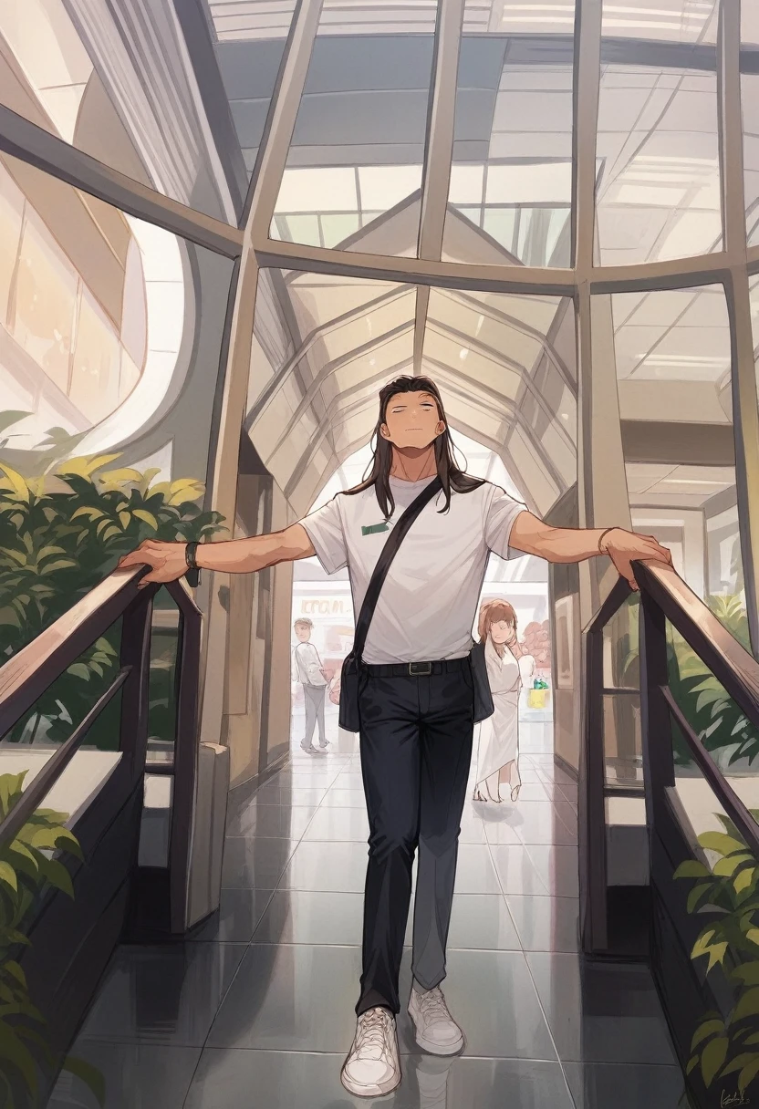 araffe woman standing on a staircase in front of a starbucks sign, standing in a city center, full body photogenic shot, at a mall, taken with canon 8 0 d, standing!!, taken with canon eos 5 d mark iv, in a mall, standing in a restaurant, at college, shot on sony a 7, taken with a canon eos 5 d