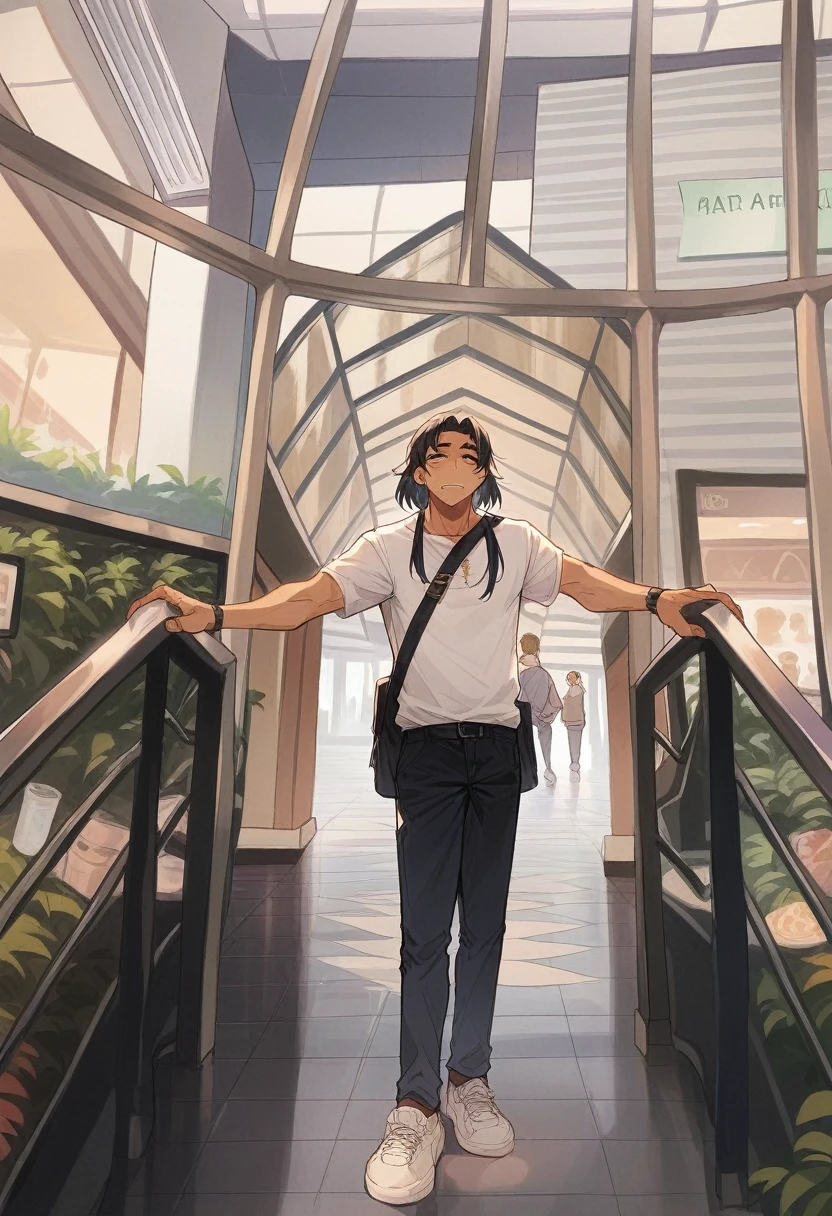 araffe woman standing on a staircase in front of a starbucks sign, standing in a city center, full body photogenic shot, at a mall, taken with canon 8 0 d, standing!!, taken with canon eos 5 d mark iv, in a mall, standing in a restaurant, at college, shot on sony a 7, taken with a canon eos 5 d