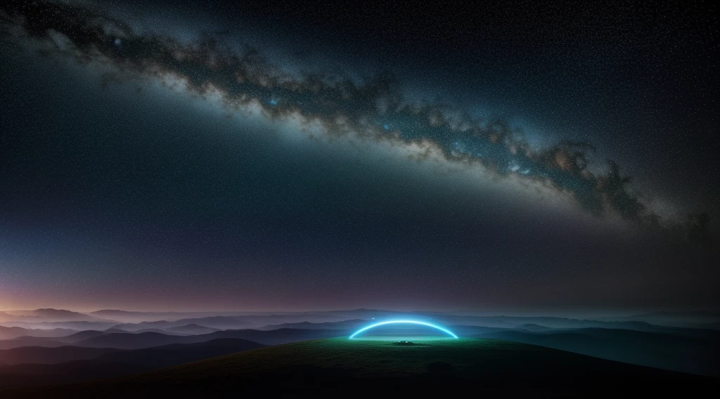 (best quality,4K,8ก,height,Masterpiece:1.2),Very detailed,(realistic,photorealistic,photo-realistic:1.37),alien planet,ghost,exotic landscape,shining rainbow,Ringed planet,The view is mesmerizing.,Another world of beauty,Mysterious atmosphere,invisible miracles,enchanted kingdom,beautiful celestial body, Bright shades,dreamlike scenery,colorful sky,incredible light,Intangible shadow,unexplored frontier,secrets of the universe,Magic of the universe,Starry sky。
