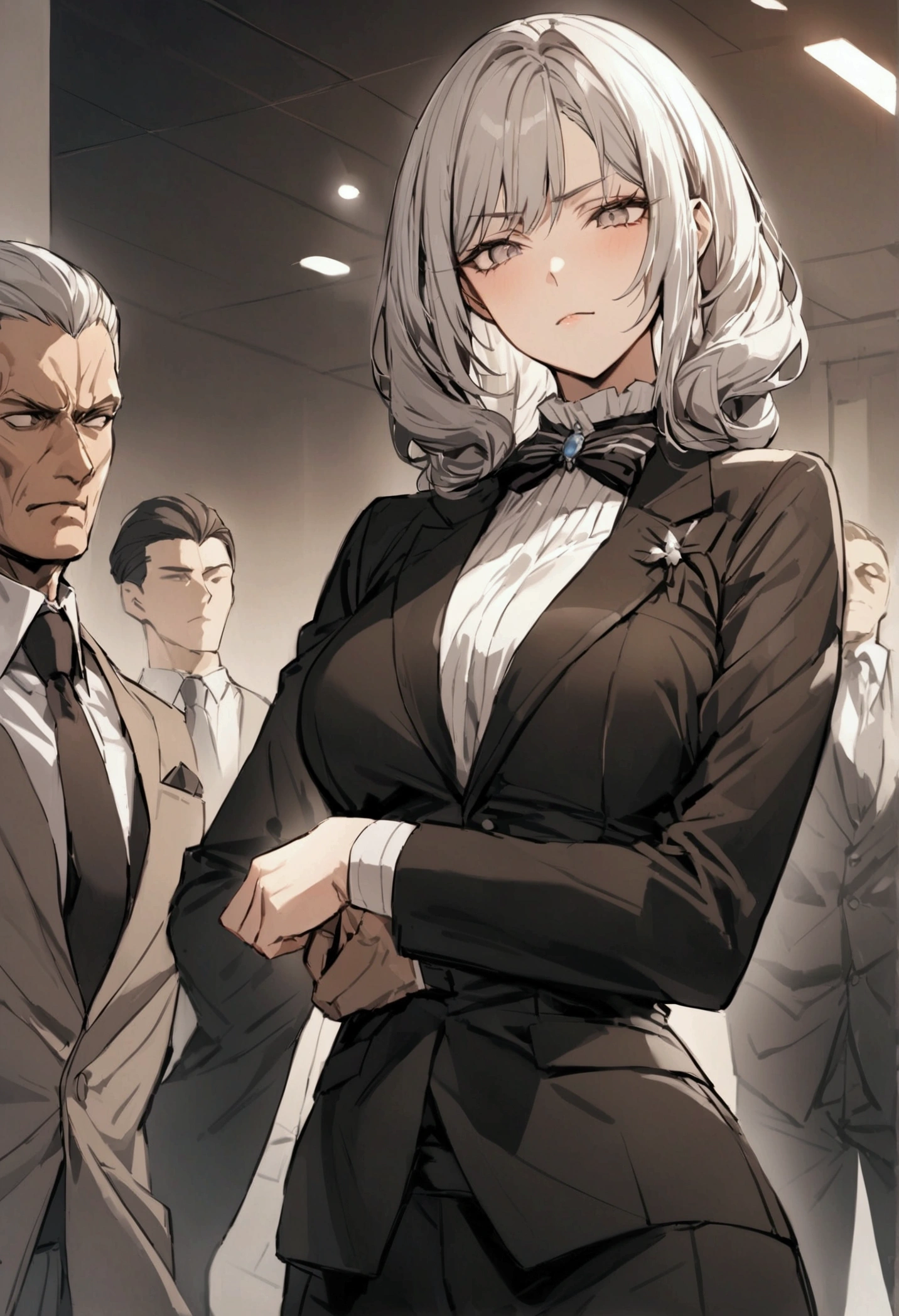 Beautiful, attractive, strong facial expression, boss,He values his loved ones,woman