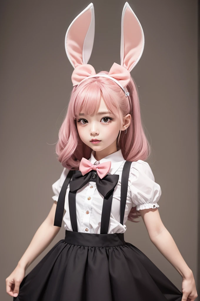 Cartoon rabbit with bow
