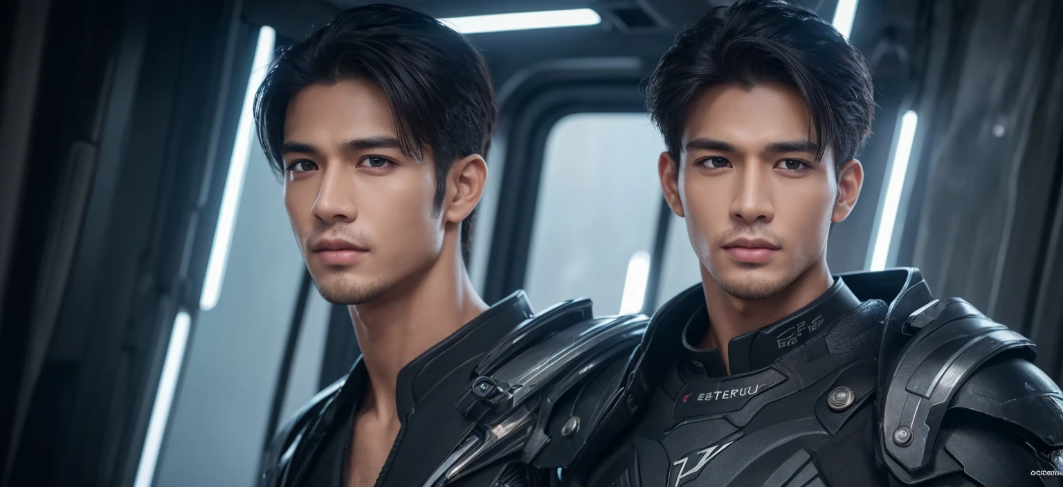 @KELANA:((BEST quality,8k,Masterpiece:1.3)),upper body,,Sharp focus:1.2,handsome man with perfect figure,higly detailed facial and skin teksture,Detail eyes,double eyelids,interior view,ferpect lightning,
