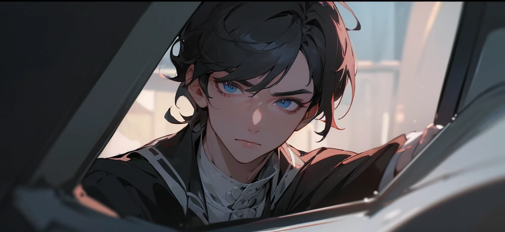 @KELANA:((BEST quality,8k,Masterpiece:1.3)),upper body,,Sharp focus:1.2,handsome man with perfect figure,higly detailed facial and skin teksture,Detail eyes,double eyelids,interior view,ferpect lightning,