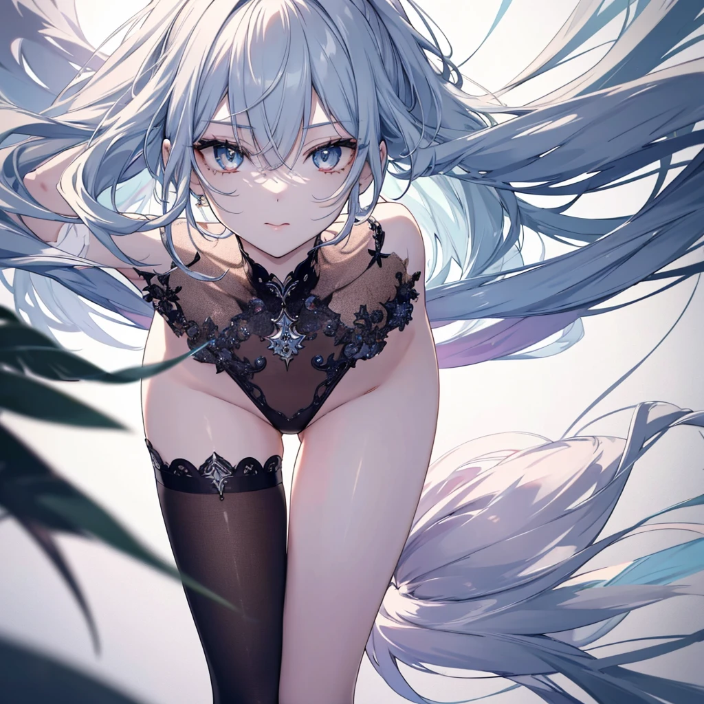 8k,High resolution RAW color art,Anime Art, (((Very detailed and cool))), Detailed skin, Blurry、texture,(Exquisitely crafted, Finer details, Ultra-detailed art), (((1 girl))), Written boundary depth, Silky to the touch, Hyper Detail, (((Cool face))), eye shadow、Silver Marble Skin, Beautiful and sophisticated eyes, Beautiful lip detail, Very delicate face, Delicate depiction of hair and eyes, Delicate fashion, (((Full body description)))、とてもLong legs、Long legs