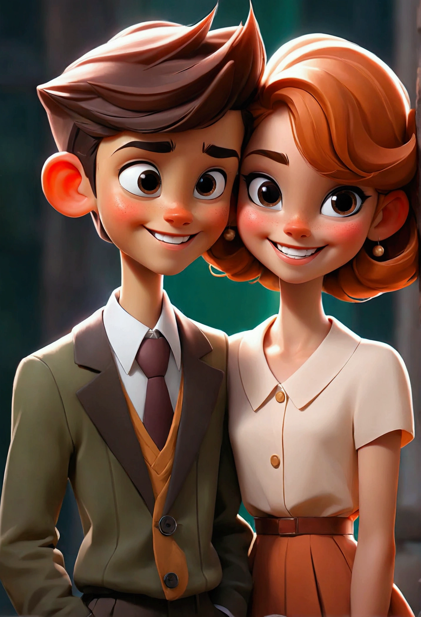 Cute smiling boy and girl