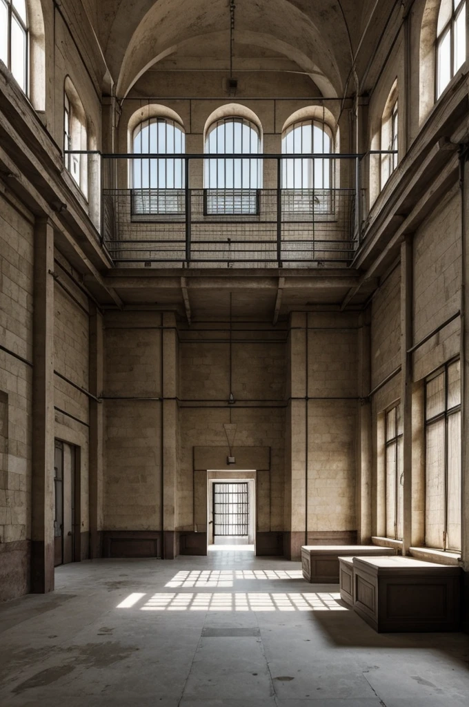 Architectural sketch interior sector international penitentiary