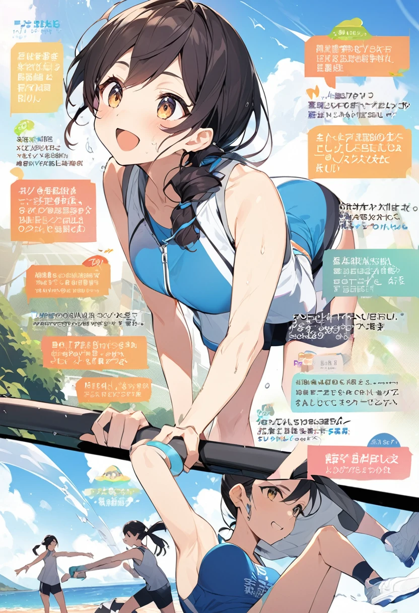 A fitness guide to staying healthy and beating the summer heat。Introducing effective exercise methods and cool-down techniques。Heat stroke prevention is also perfect、It's packed with tips for continuing to exercise safely even in summer.。