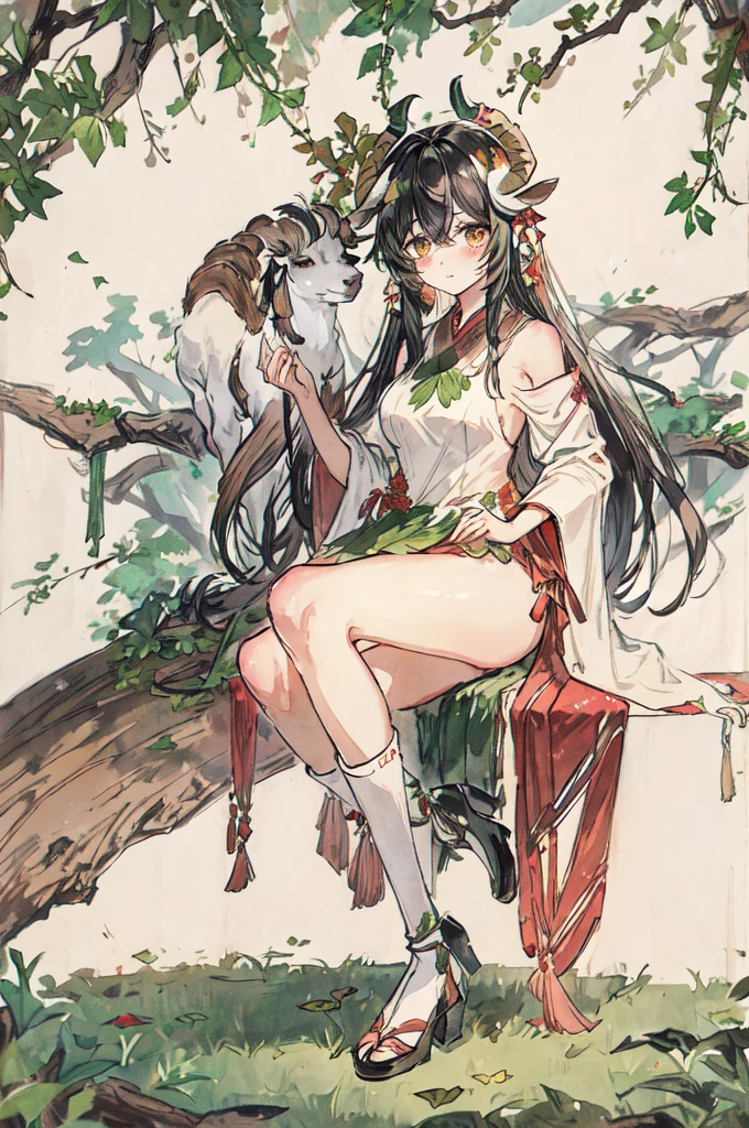 solo, female cat, neko, small breasts, thin body, curved thighs, naked, nude, no clothes, black ears, sitting on bench, holding knees, spread vagina, yokai, monsters, black medium length messy hair, green eyes, ,disheveled, alley, ancient japan, masterpiece, high quality,