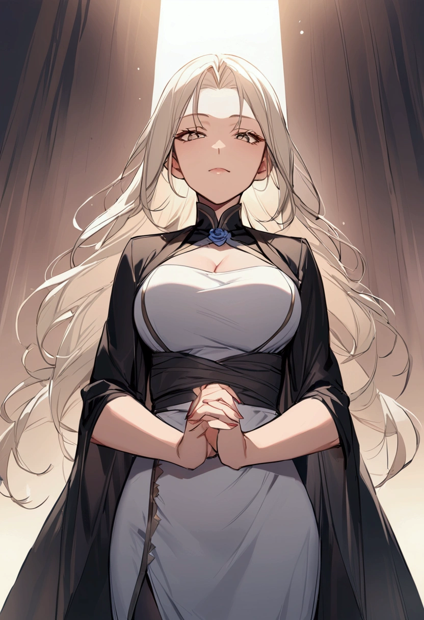 Beautiful, attractive, strong facial expression, boss woman,attractive dress,cunning, loyal,one woman