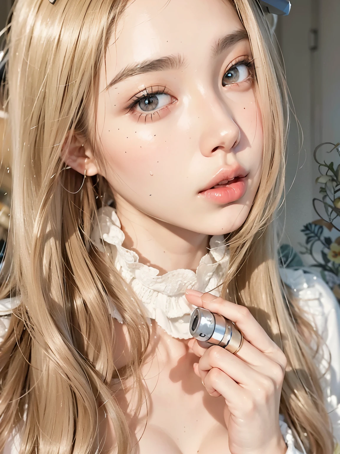 Close-up of a woman with headphones on her head, Portrait of Sophie Mudd, Anna Nikolanova, AKA New Milky, nodded, with headphones, 18 years, Delphine Bonita, Yelena Belova, Angelina Stroganova, dye brunette blonde, 🤤 portrait , 2~4 year old female model, Julia Gorokhova, Instagram Templates