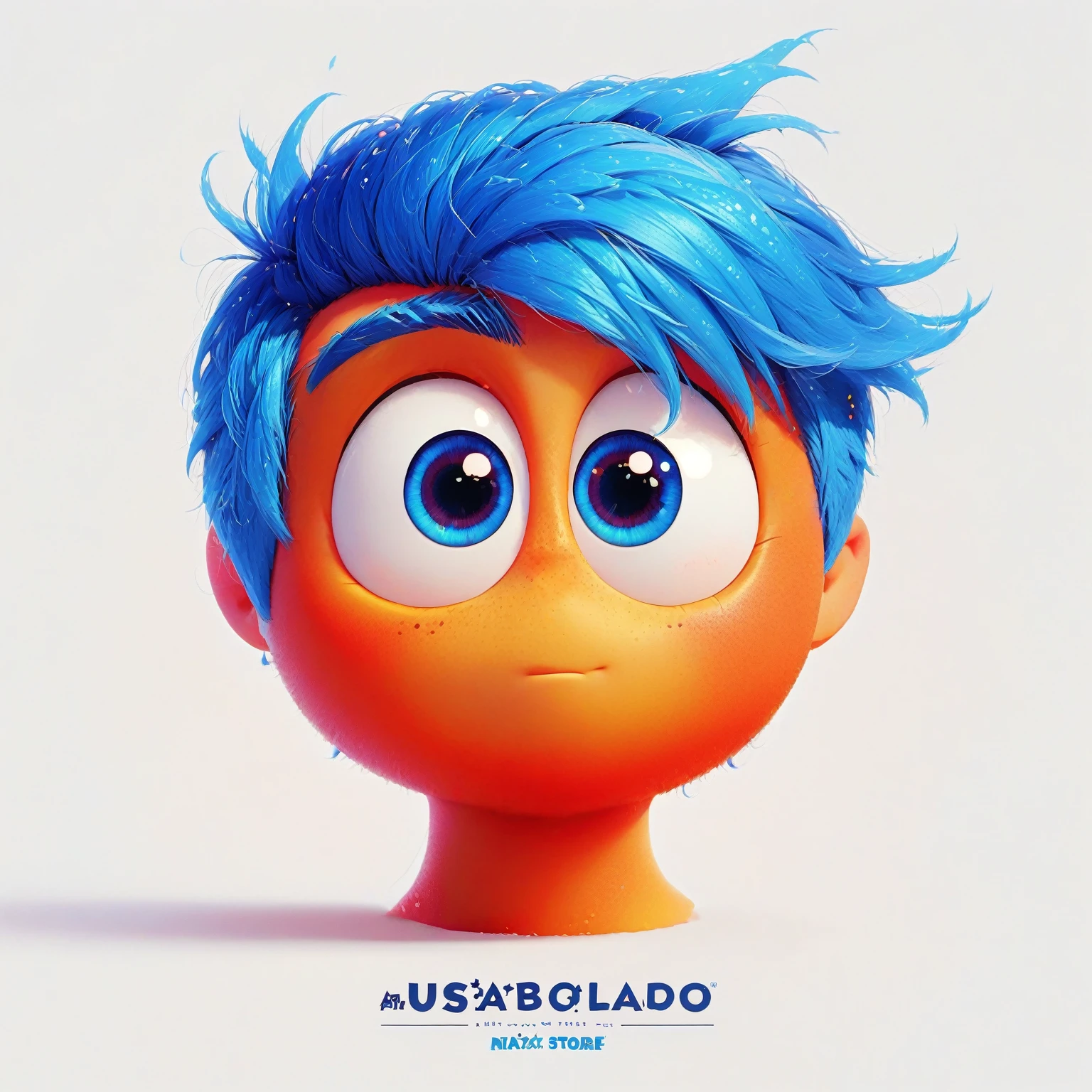 a close up of a cartoon character with blue hair, depicted as a pixar character, cute pixar character design, da Pixar, in pixar style, cute pixar character, in style of disney pixar, Pixar Style of Animation, anato finstark. pixar, pixar art style, pixar early art, pixar cartoon style, as a pixar character, ideal pixar character, pixar character design
