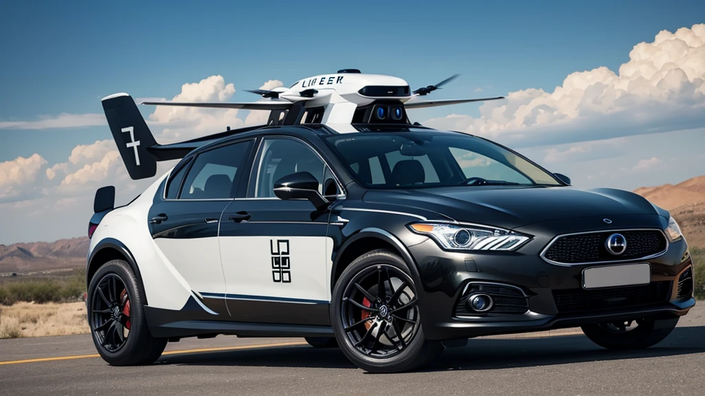 can you make a logo for a fake uber that is flying car