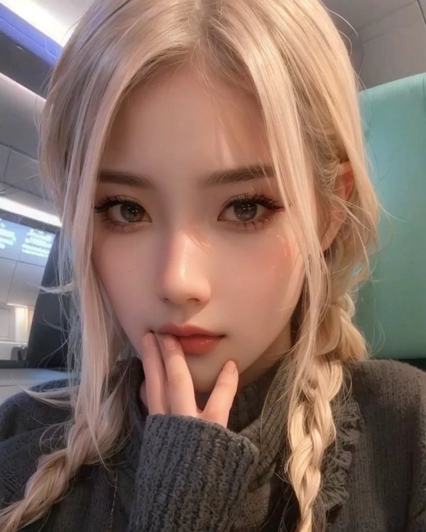 Add something and make her features mafia and her eyes small