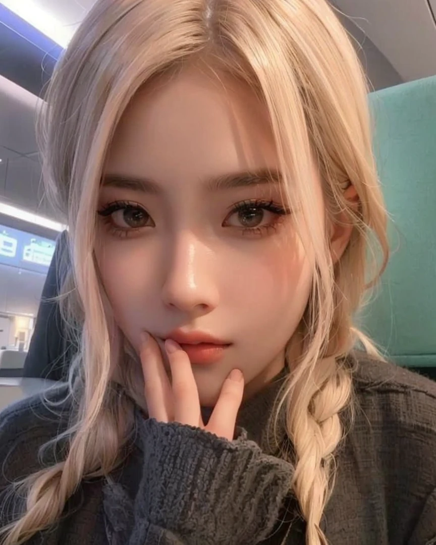 Add something and make her features mafia and her eyes small